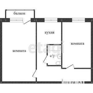 2-к квартира, вторичка, 44м2, 4/5 этаж