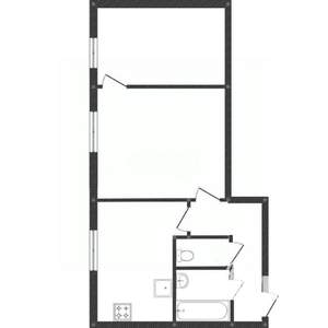 2-к квартира, вторичка, 37м2, 1/5 этаж