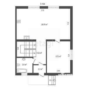 4-к квартира, вторичка, 68м2, 1/2 этаж