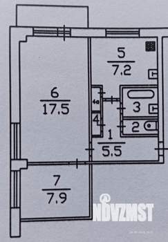 2-к квартира, вторичка, 43м2, 5/5 этаж