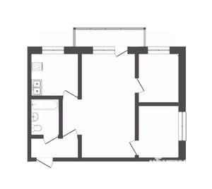 3-к квартира, вторичка, 43м2, 1/5 этаж