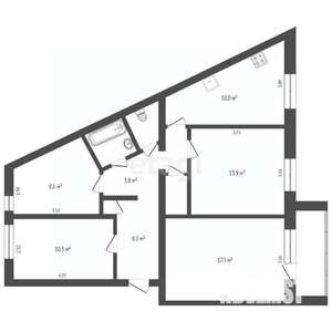 4-к квартира, вторичка, 77м2, 4/5 этаж