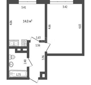 1-к квартира, вторичка, 39м2, 3/9 этаж