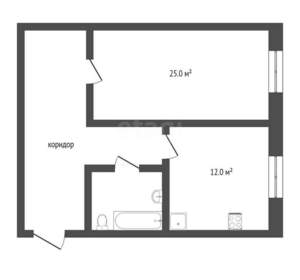1-к квартира, вторичка, 44м2, 7/10 этаж