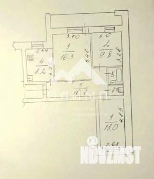 3-к квартира, вторичка, 62м2, 9/9 этаж