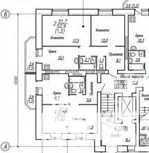 1-к квартира, вторичка, 38м2, 1/9 этаж