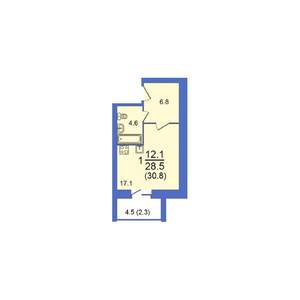 6-к квартира, строящийся дом, 31м2, 2/10 этаж