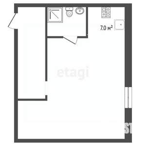 Студия квартира, вторичка, 35м2, 1/3 этаж