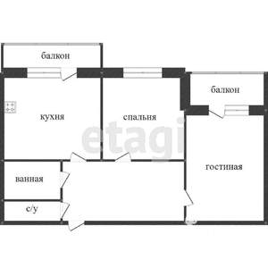 2-к квартира, вторичка, 70м2, 9/12 этаж