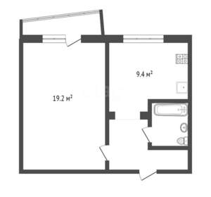 1-к квартира, вторичка, 37м2, 1/9 этаж