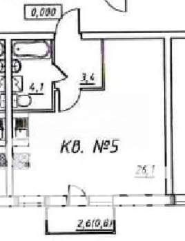 Студия квартира, вторичка, 34м2, 1/3 этаж