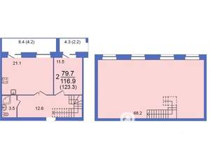 2-к квартира, строящийся дом, 130м2, 10/10 этаж