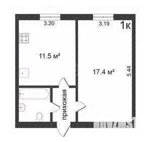 1-к квартира, вторичка, 35м2, 9/9 этаж