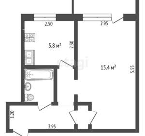1-к квартира, вторичка, 31м2, 4/5 этаж