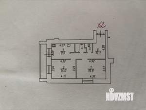 2-к квартира, вторичка, 56м2, 2/12 этаж