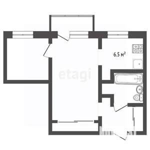 2-к квартира, вторичка, 44м2, 2/5 этаж