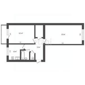 2-к квартира, вторичка, 47м2, 5/5 этаж