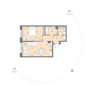 1-к квартира, вторичка, 59м2, 5/15 этаж
