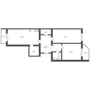 3-к квартира, вторичка, 75м2, 13/14 этаж