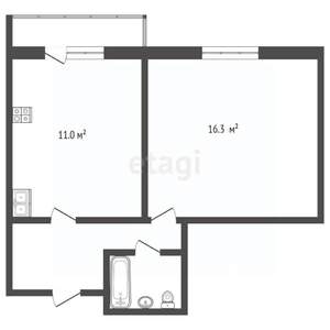 1-к квартира, вторичка, 40м2, 5/10 этаж