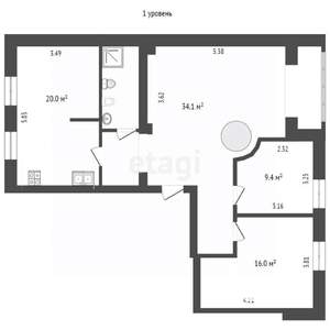 4-к квартира, вторичка, 141м2, 1/5 этаж