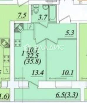 1-к квартира, вторичка, 36м2, 10/10 этаж