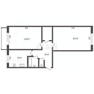 2-к квартира, вторичка, 47м2, 3/5 этаж