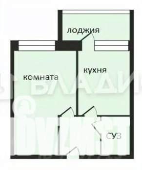 1-к квартира, вторичка, 32м2, 2/10 этаж