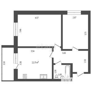 2-к квартира, вторичка, 51м2, 8/10 этаж