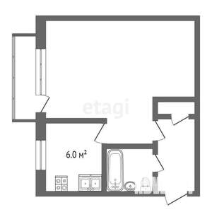 1-к квартира, вторичка, 31м2, 5/5 этаж
