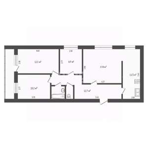 3-к квартира, вторичка, 74м2, 4/12 этаж