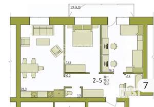 3-к квартира, строящийся дом, 72м2, 8/10 этаж