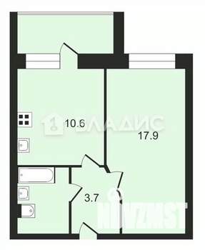 1-к квартира, вторичка, 36м2, 4/10 этаж