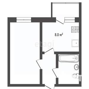 1-к квартира, вторичка, 36м2, 6/9 этаж