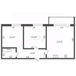 3-к квартира, вторичка, 56м2, 3/5 этаж