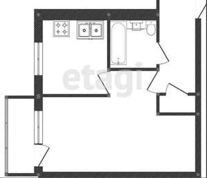 1-к квартира, вторичка, 30м2, 5/5 этаж