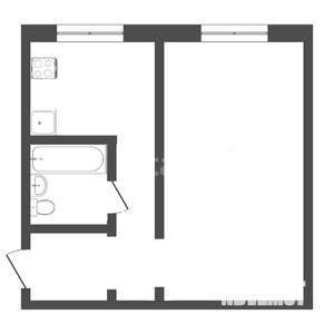 1-к квартира, вторичка, 30м2, 5/5 этаж