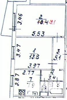 2-к квартира, вторичка, 53м2, 4/10 этаж
