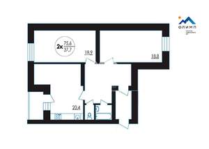 2-к квартира, вторичка, 76м2, 2/4 этаж