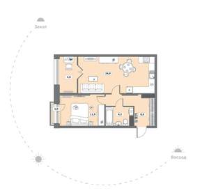 1-к квартира, сданный дом, 55м2, 9/9 этаж