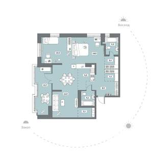 2-к квартира, вторичка, 97м2, 15/15 этаж