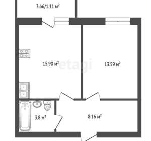 1-к квартира, вторичка, 43м2, 2/8 этаж