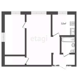 2-к квартира, вторичка, 42м2, 2/5 этаж