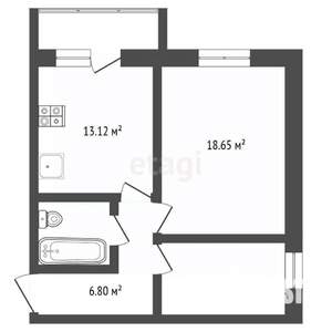 2-к квартира, вторичка, 45м2, 6/10 этаж