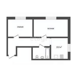 2-к квартира, вторичка, 51м2, 2/5 этаж