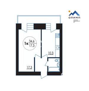 1-к квартира, вторичка, 35м2, 9/9 этаж