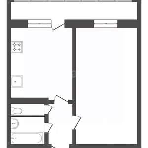 1-к квартира, вторичка, 35м2, 1/9 этаж