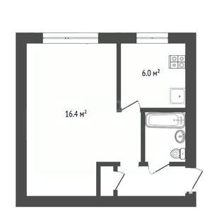 1-к квартира, вторичка, 30м2, 1/5 этаж