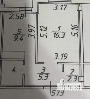 1-к квартира, вторичка, 37м2, 16/16 этаж