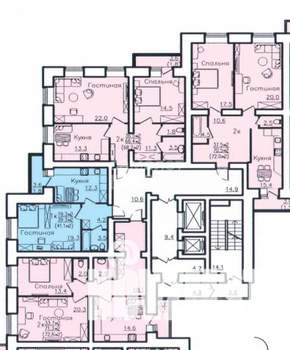 1-к квартира, сданный дом, 41м2, 5/16 этаж
